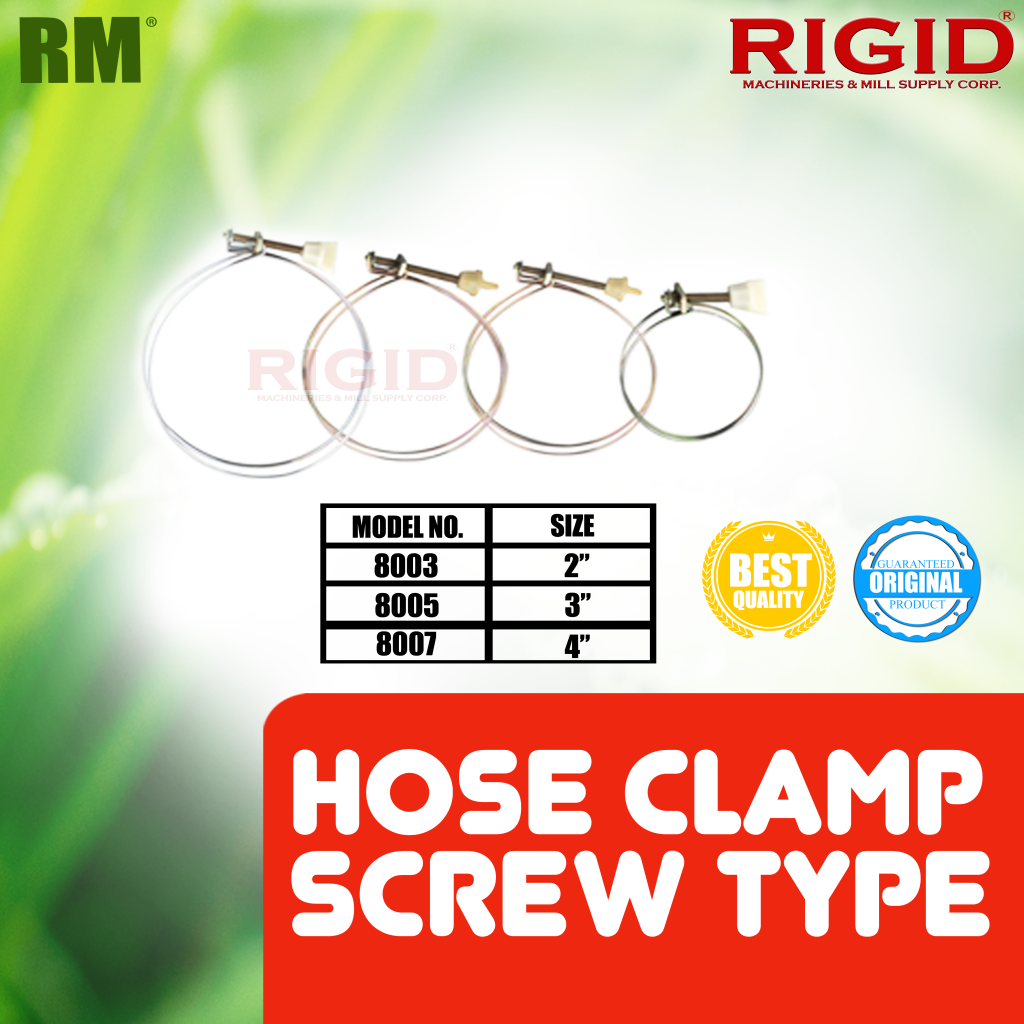 Hose Clamp: Screw Type | Rigid Machineries and Mill Supply Corp.